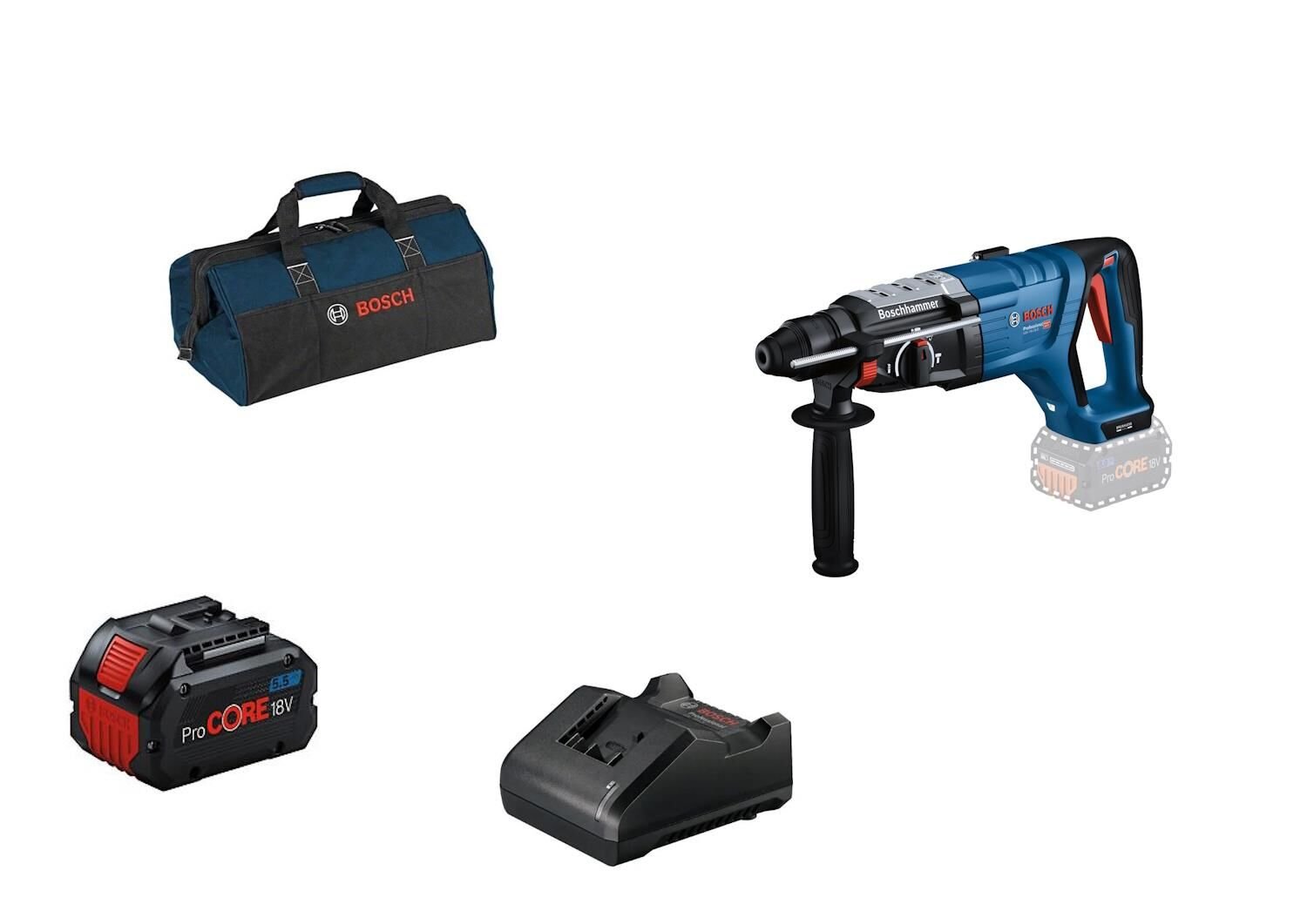 Bosch GBH 18V-28 D Procore 1x5,5Ah Tek Akülü Kırıcı Delici