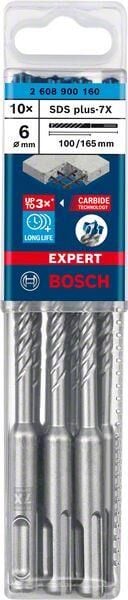 EXPERT SDS plus-7X K-Delici Ucu 6*165, 10 parça