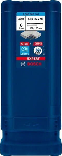 EXPERT SDS plus-7X K-Delici Ucu 6*165, 30 parça
