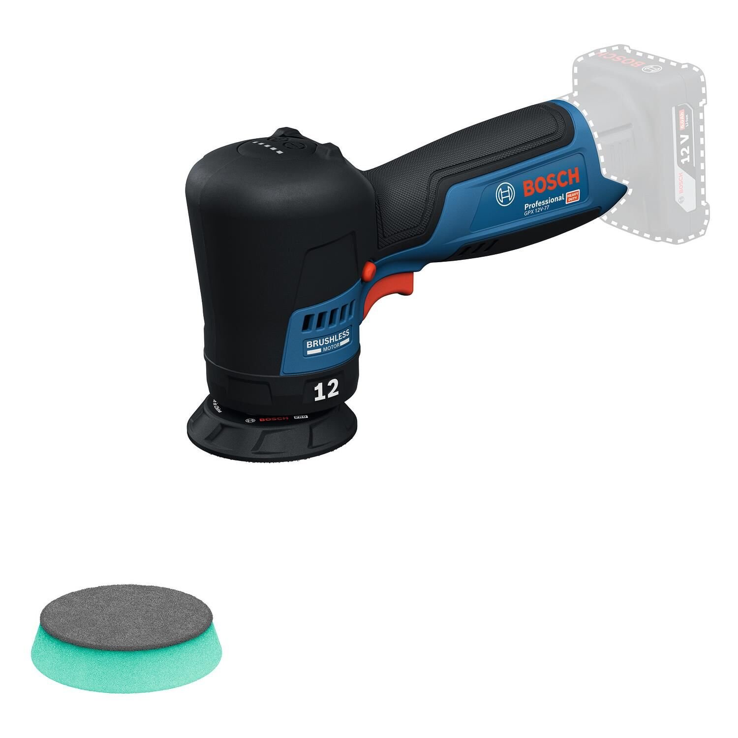 Bosch GPX 12V-77 Köşeli Polisaj Makinesi Solo