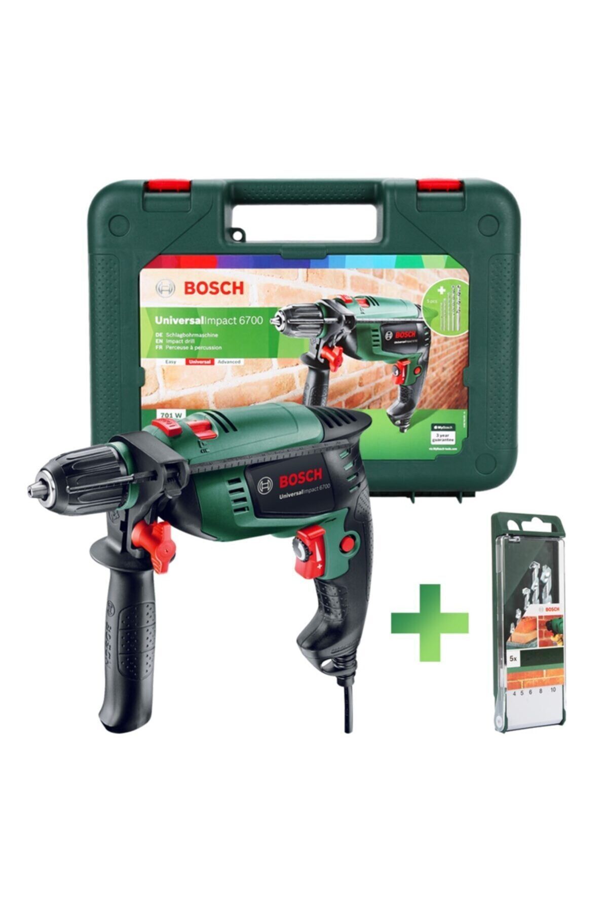Bosch UNİVERSALIMPACT 6700 + 5 PARÇA