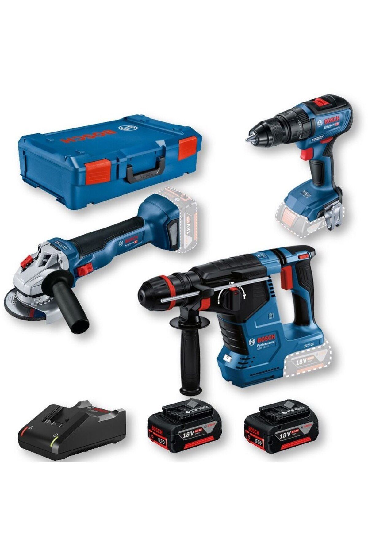Bosch GBH+GWS+GSR 18V 2x5.0Ah XL-BOXX