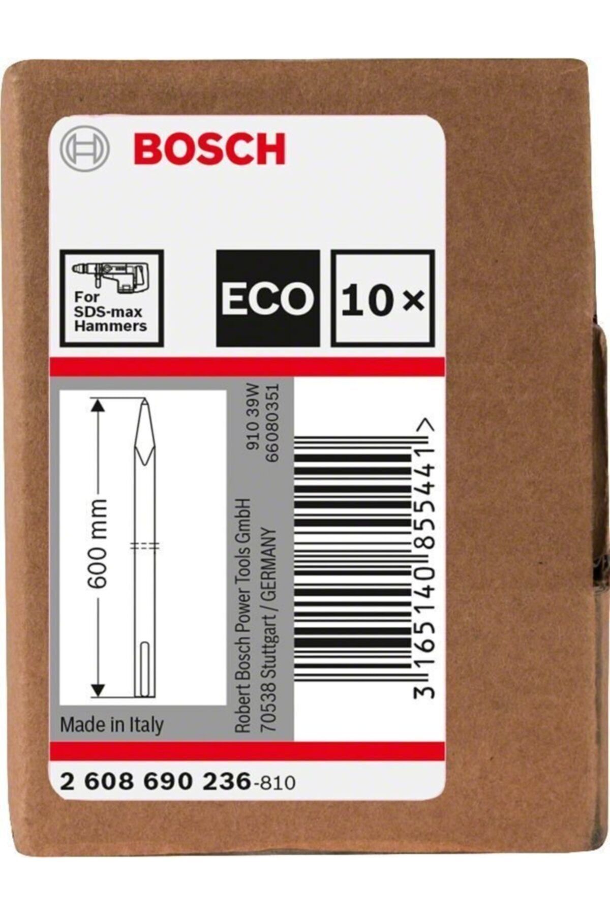 Bosch Eco Sivri Keski SDS-MAX 600mm 10'lu