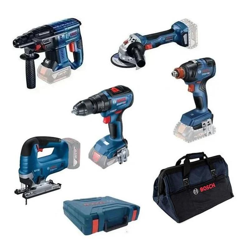 Bosch GBH 180-LI + GWS 180-LI + GSB 18V-50 + GDX 18V-200 + GST 185-LI