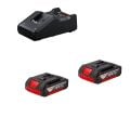 Bosch 18V Başlangıç seti 2x3.0 Ah + GAL 18v-40