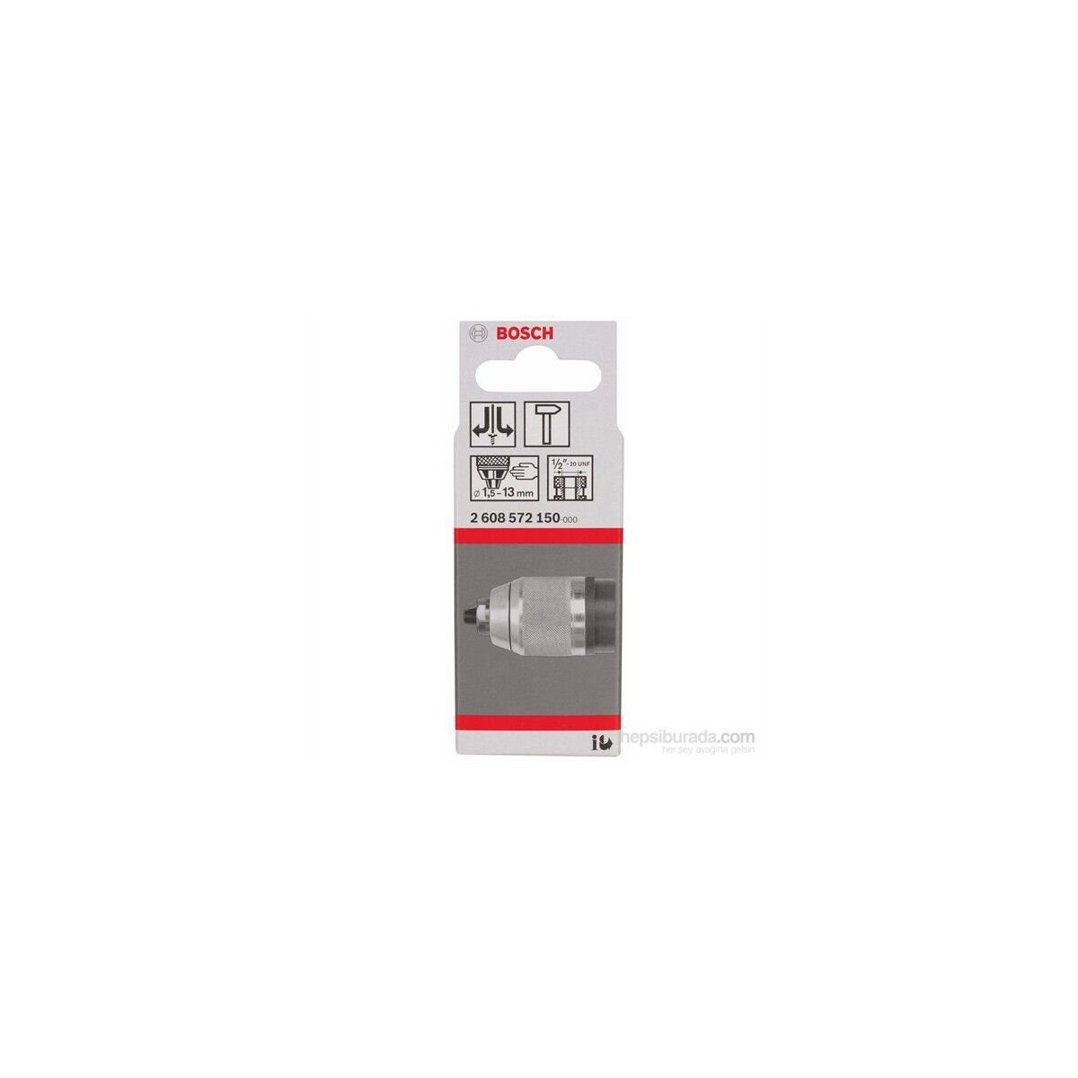 Bosch 1/2-20 - 1,5-13 mm Supra Mandren Krom