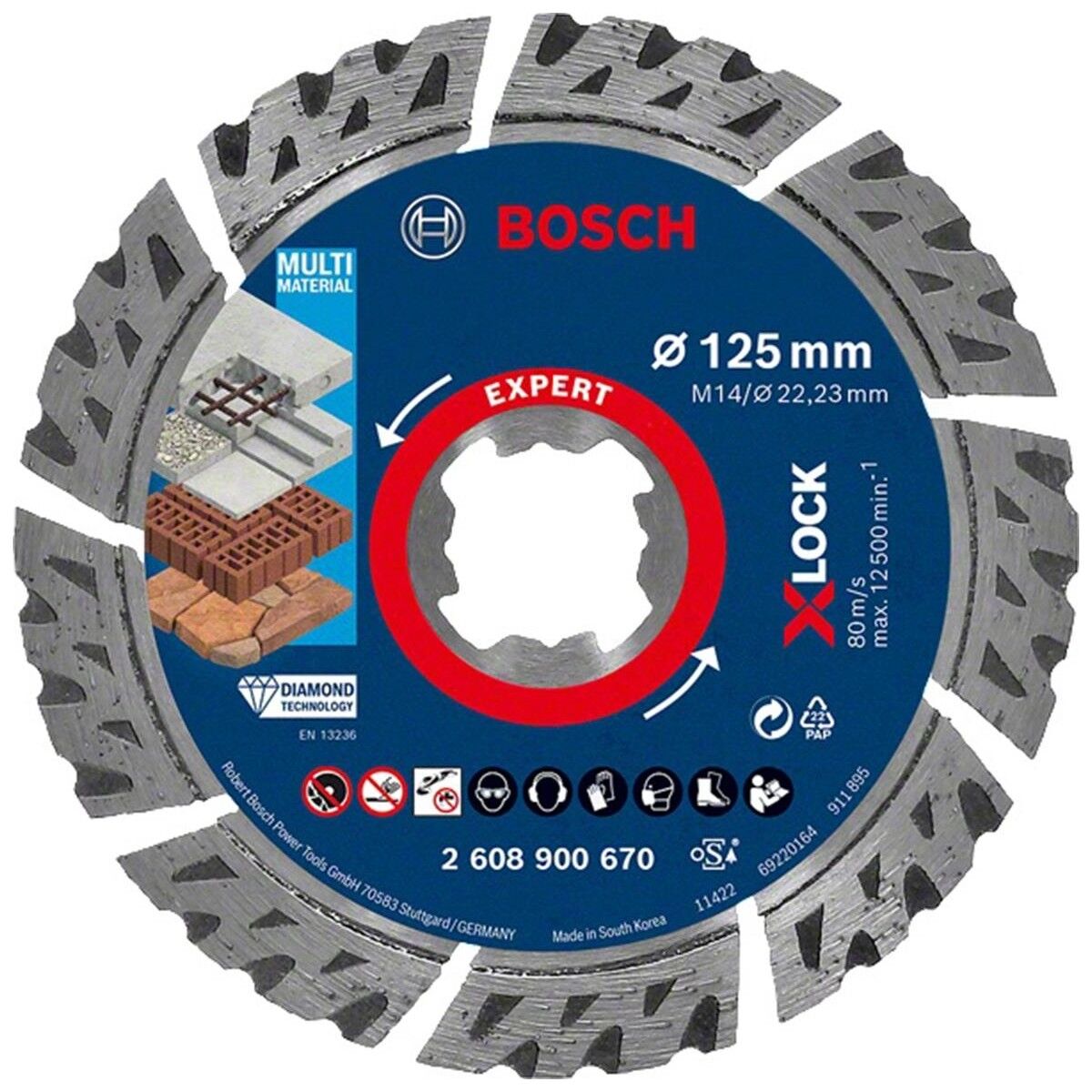 Bosch EXP X-LOCK MultiMaterial Elmas Kesme 125 mm