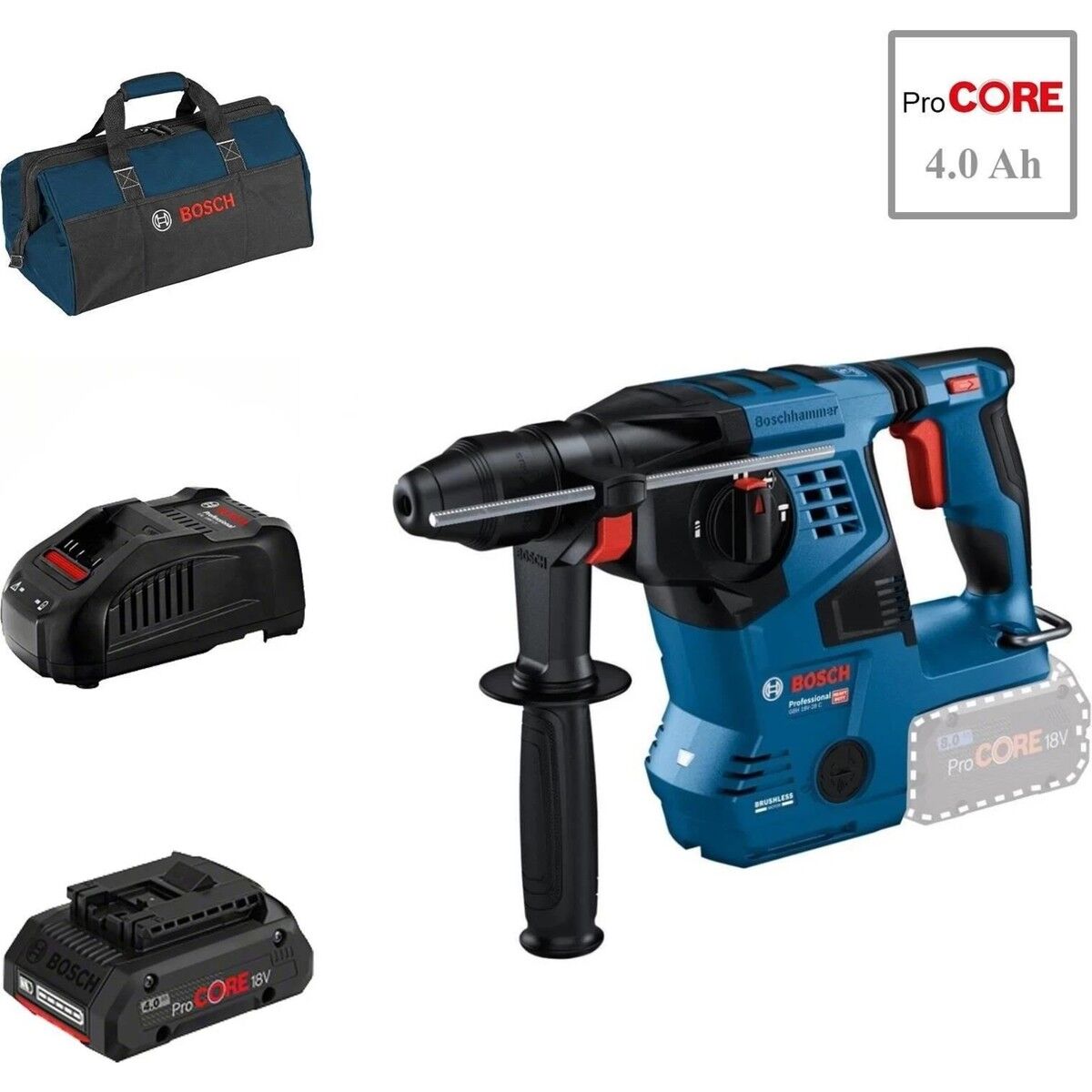 Gbh 18V-28 C 1x4 Ah Procore Akülü Kırıcı Delici Bez Çantalı