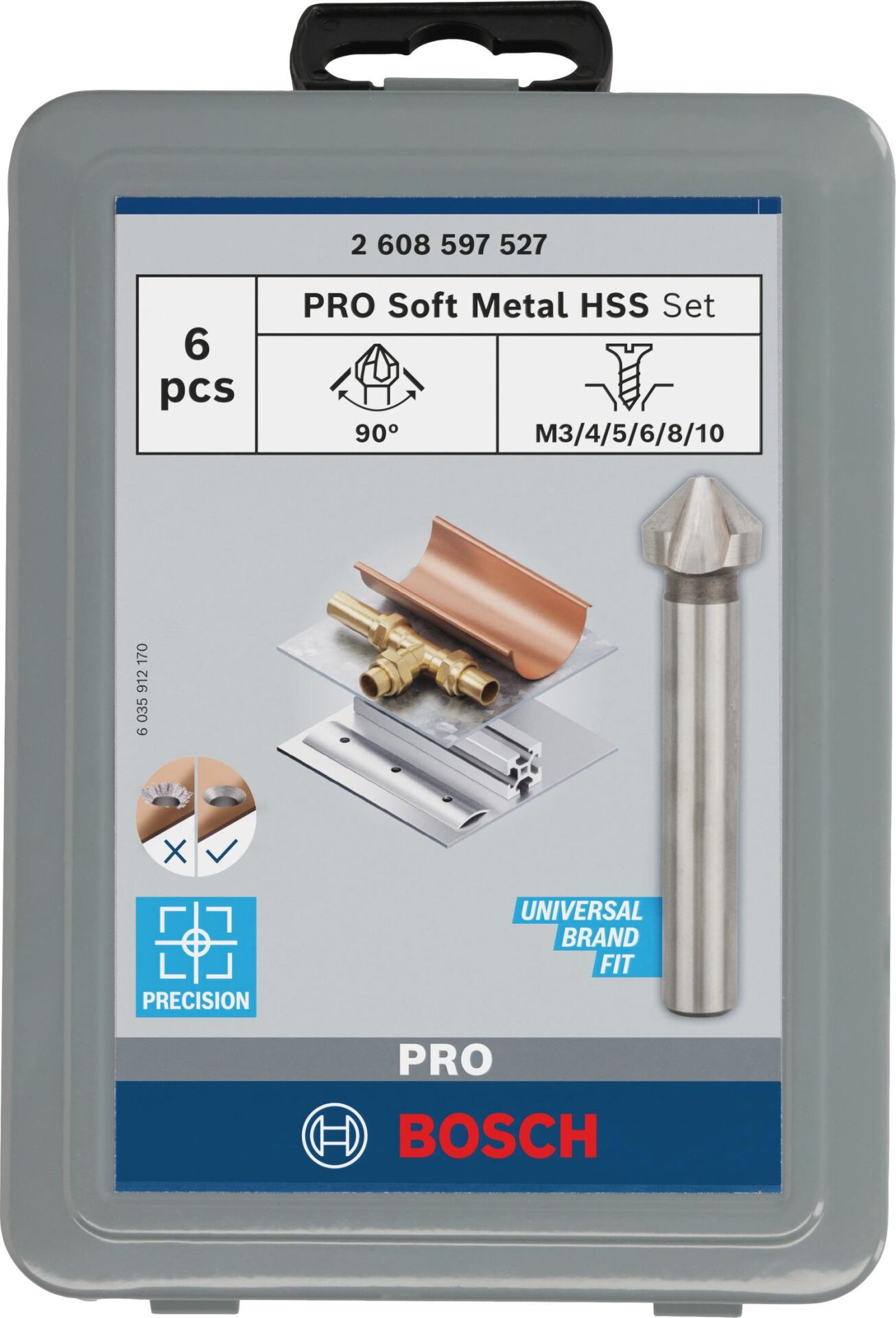 Bosch PRO Soft Metal HSS Havşa Ucu Seti, 6lı