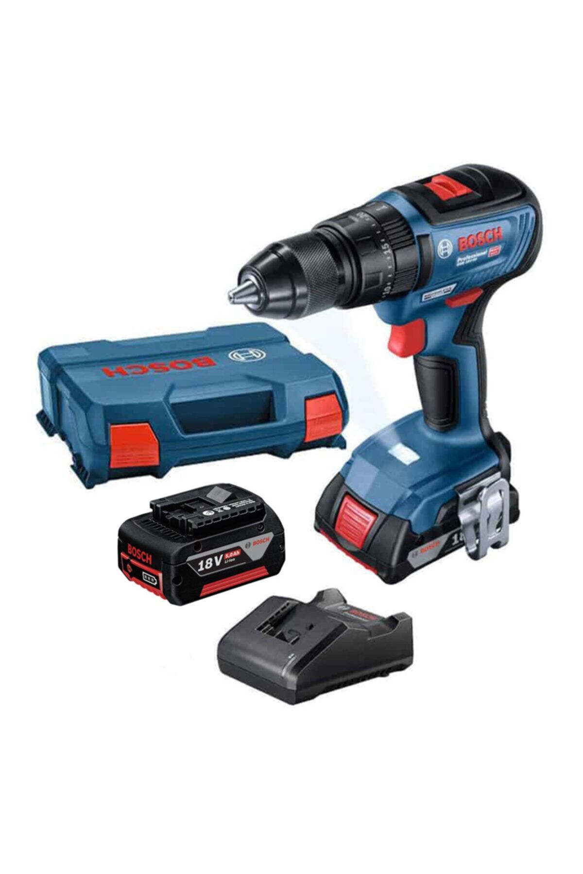 Bosch GSR 18V-50 Akülü Delme ve Vidalama Makinesi (18V - Kömürsüz - 1x2.0Ah + 1x5.0Ah Set) - 06019H5003