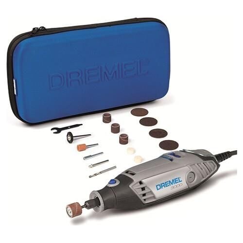 Dremel 3000 El Motoru Makinesi (130W - 10.000-33.000 Devir/Dakika - Değişken Hız Ayarlı - EZ Twist Uç Değiştirme Sistemi - 15 Adet Aksesuar Setli) - F0133000JC