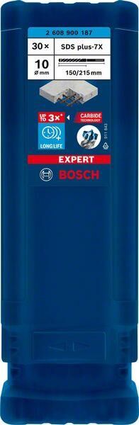 Bosch Expert SDS Plus-7X Darbeli Matkap Ucu (10 x 150 x 215 mm - 30'lu Paket) - 2608900187