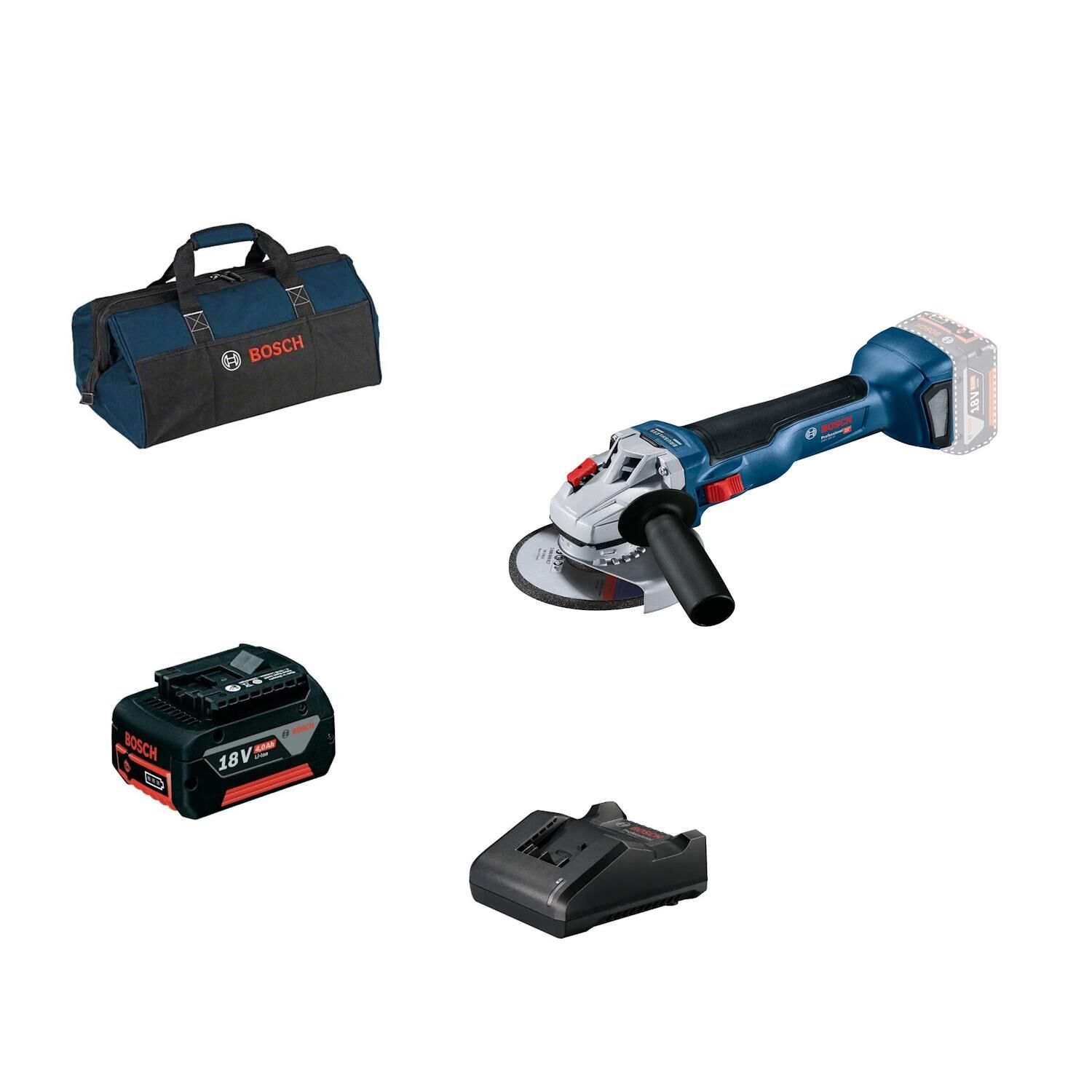 Bosch GWS 18V-10 Akülü Avuç Taşlama Makinesi (1 x 4.0 Ah) - 06019J4004-SET