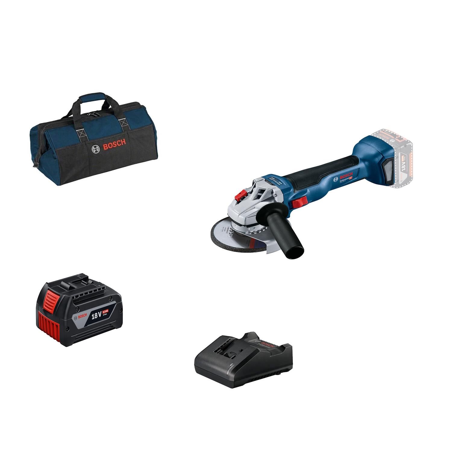 Bosch GWS 18V-10 Akülü Avuç Taşlama Makinesi (1 x 5.0 Ah) - 06019J4004-SET