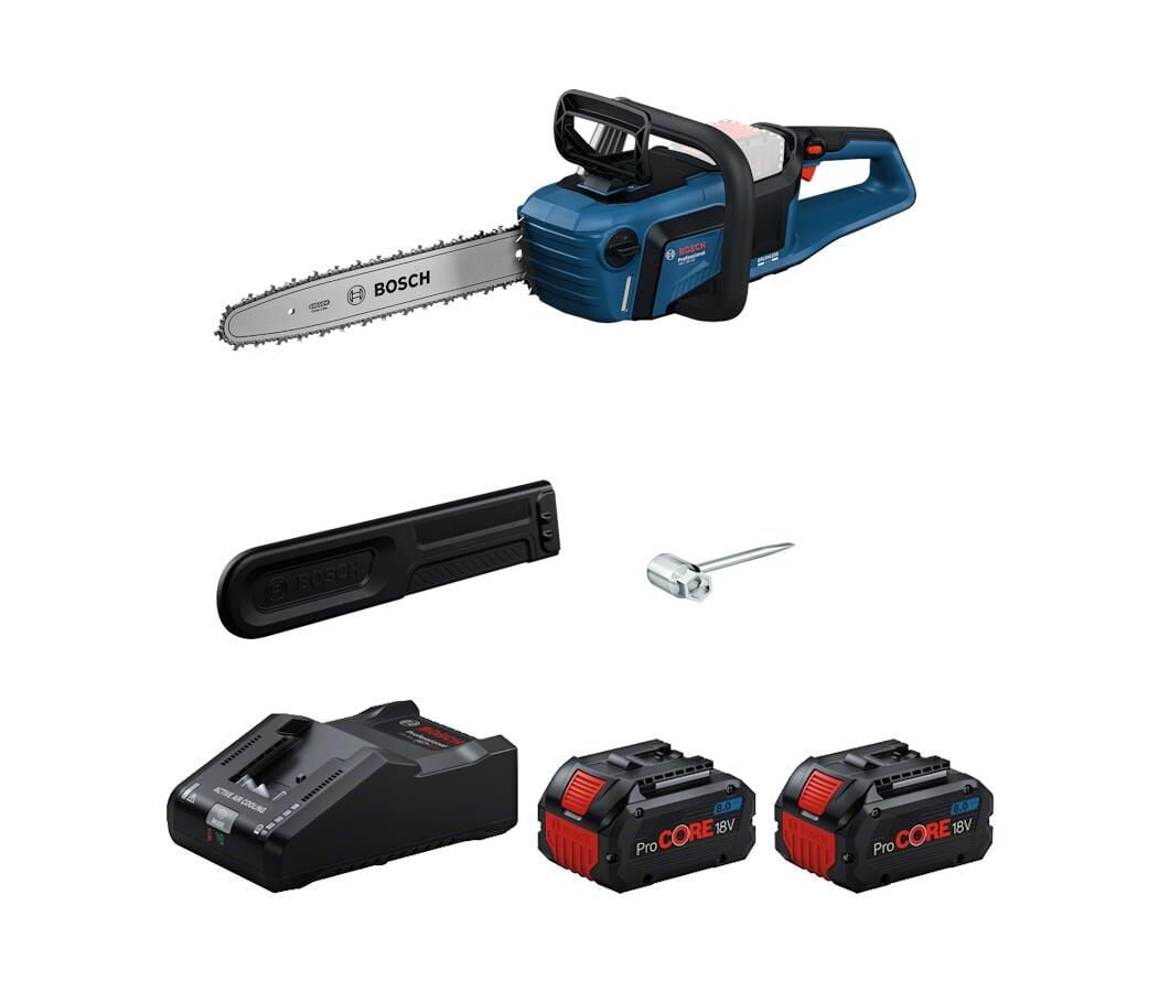 Bosch GKE 18V-40 Akülü Zincirli Ağaç Kesme Makinesi (18V - 40 cm - 2 x 8.0Ah ProCORE Set) -06008D3000-SET