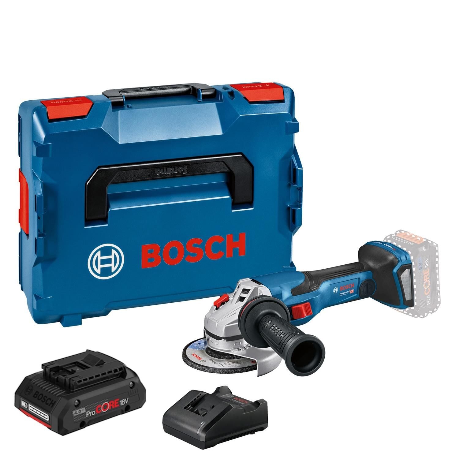 Bosch GWS 18V-15 SC Akülü Avuç Taşlama Makinesi (1x4.0 Ah ProCORE) - 06019H6100-SET