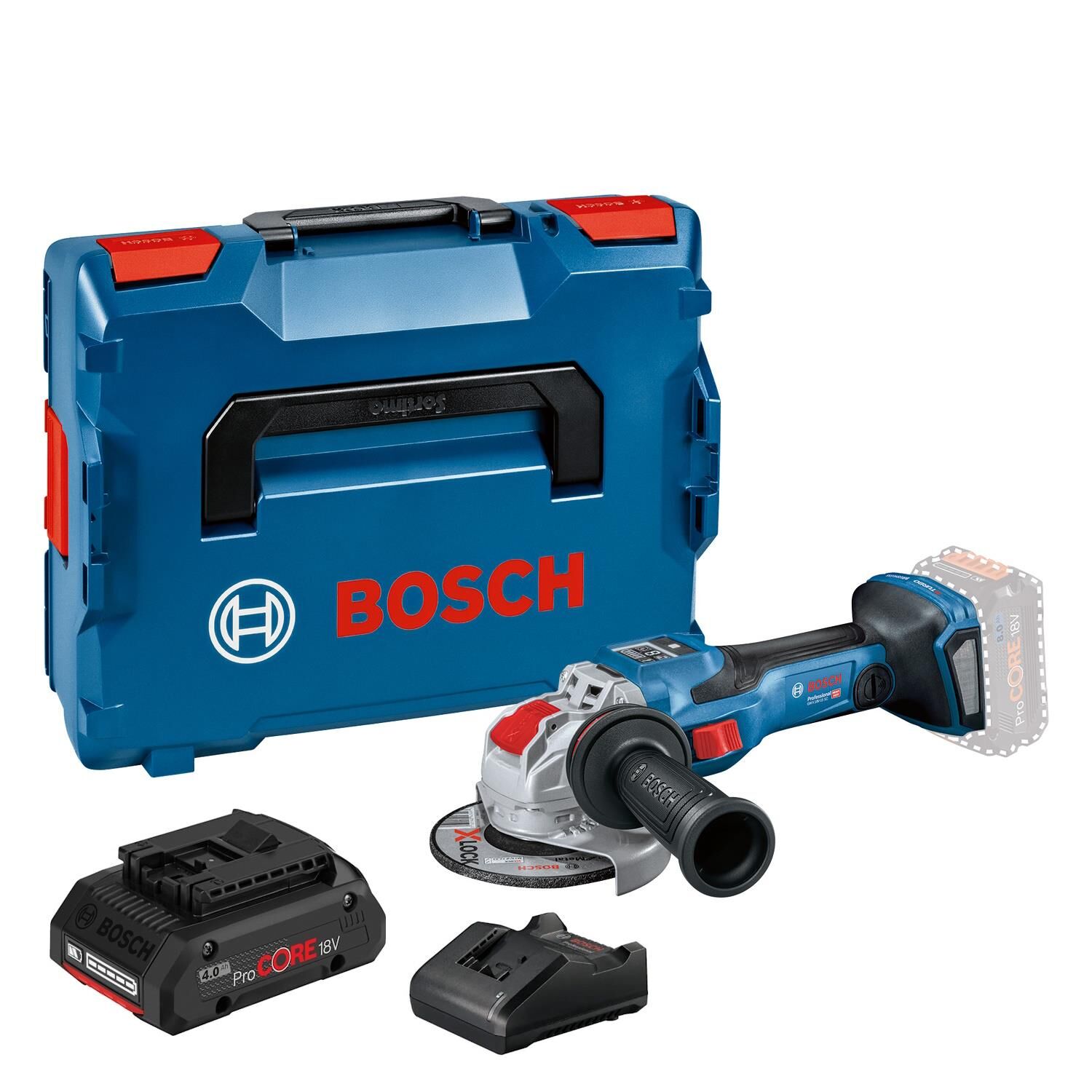 Bosch GWX 18V-15 SC Akülü Avuç Taşlama Makinesi (1x4.0Ah ProCORE) - 06019H6500-SET