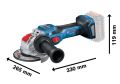 Bosch GWX 18V-15 SC X-Lock Procore 1x4,0Ah Tek Akülü Taşlama Makinesi