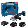Bosch GWS 18V-11 S Devir Ayarlı Akülü Taşlama Makinesi (2 x 4.0 Ah Akü + Şarj Cihazı Dahil) - 06019N4000-SET