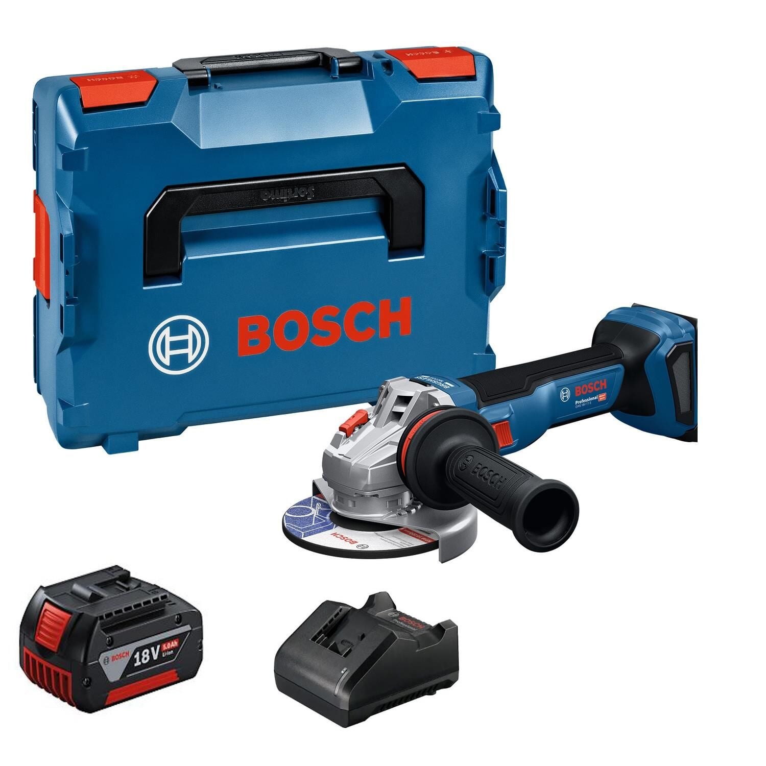 Bosch GWS 18V-11 S Devir Ayarlı Akülü Taşlama Makinesi (1 x 5.0 Ah) - 06019N4000-SET
