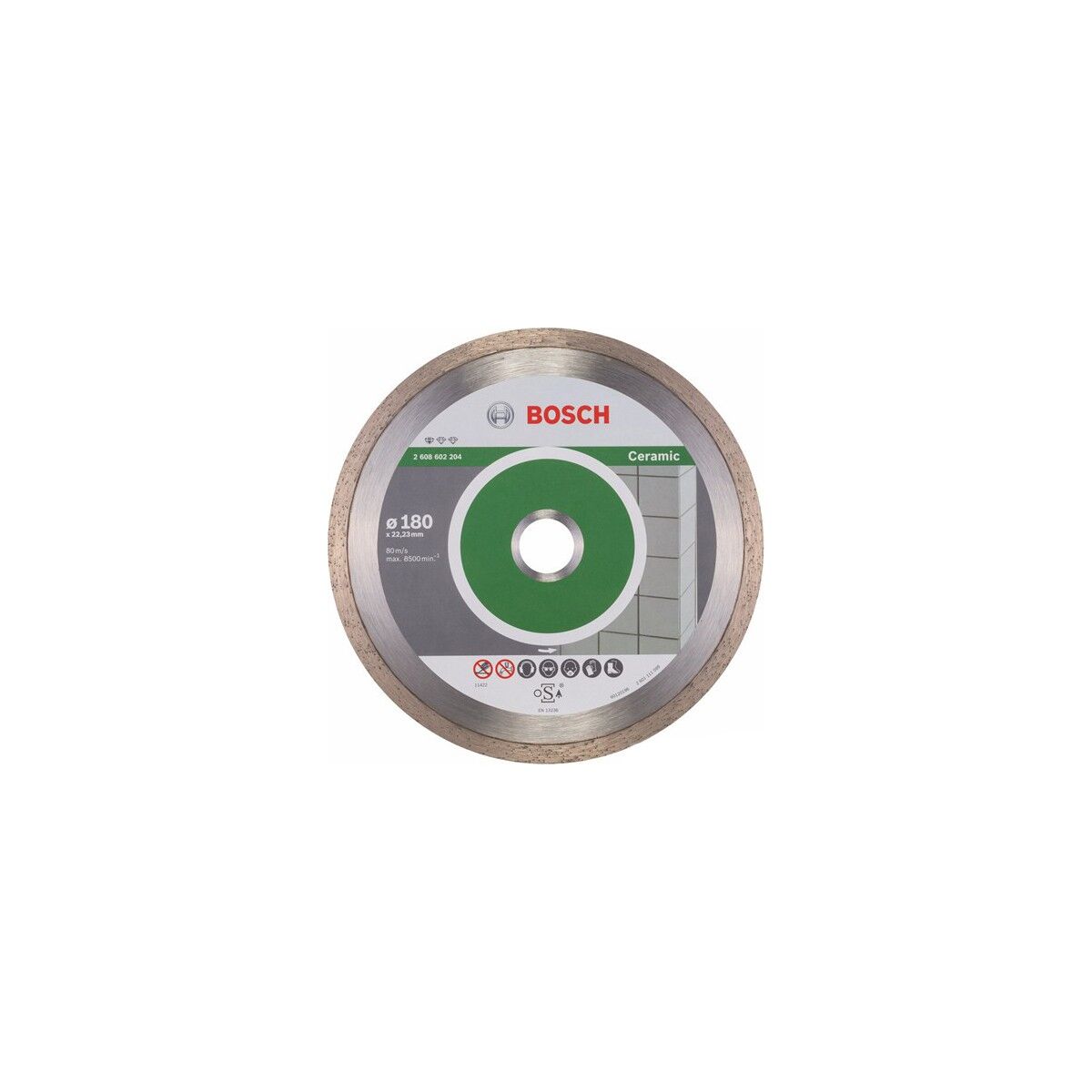 Bosch SFCeramic Elmas Kesme Diski (180 x 22,23 mm - Seramik Kesim - Solo/Aküsüz) - 2608602204