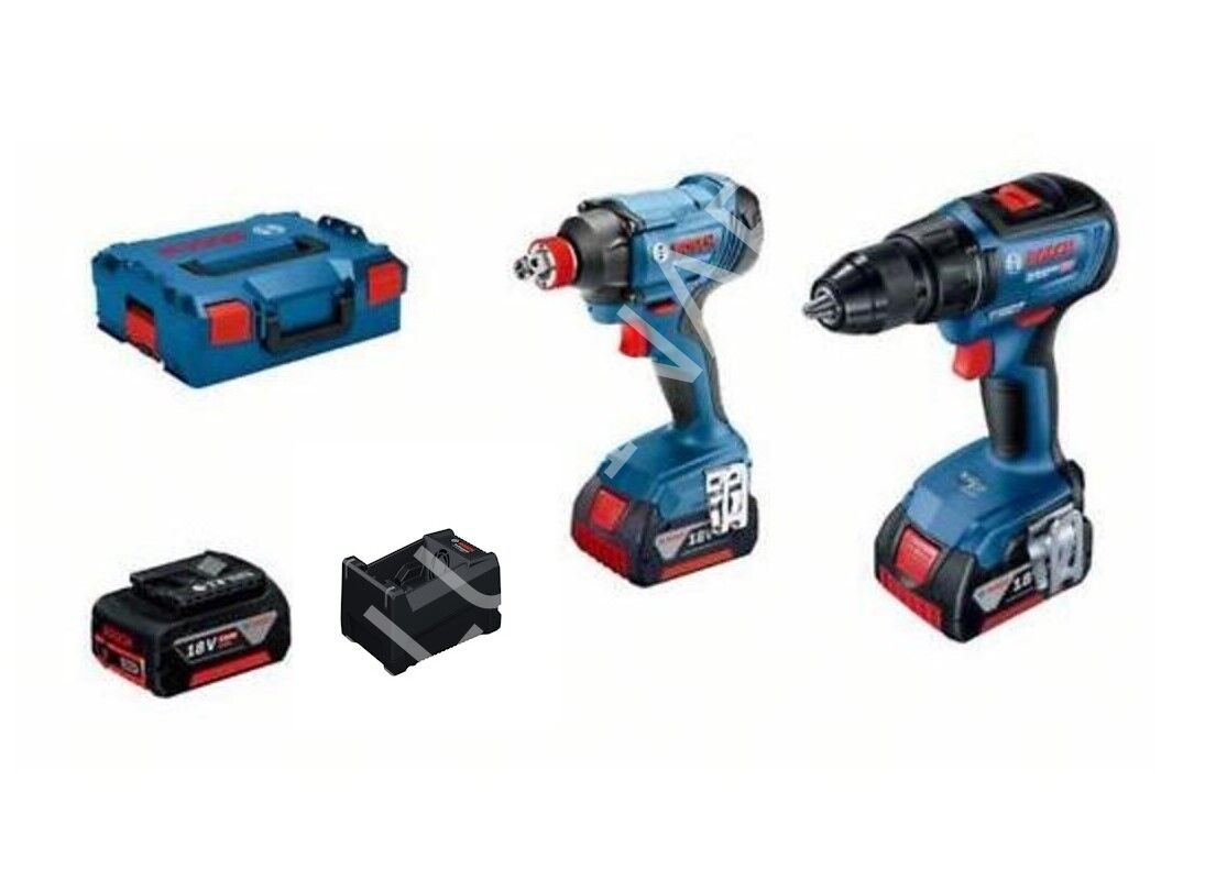 Bosch GDX 180-LI + GSR 18V-50 İkili Akülü Set (18V - 3x5.0Ah Üçlü Akülü / Kömürsüz Motorlu GSR) - 06019G5227