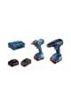 Bosch GDX 180-LI + GSR 18V-50 İkili Akülü Set (18V - 3x5.0Ah Üçlü Akülü / Kömürsüz Motorlu GSR) - 06019G5227