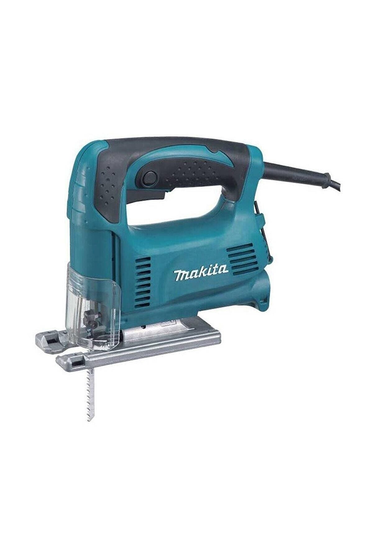 Makita 4326 Dekupaj Testere Makinesi (450W - 65 mm Kesme Derinliği - Sürekli Kullanım İçin Sabitleme Düğmesi - Alüminyum Taban - Şeffaf Toz Korumalı) - 4326