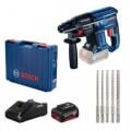 Bosch GBH 180-LI Akülü Kırıcı Delici Makinesi (18V - 2.0 Joule Darbe Gücü - Kömürsüz Motor - 1 Adet 4.0 Ah Batarya - SDS Plus Setli) - 0615990M9C