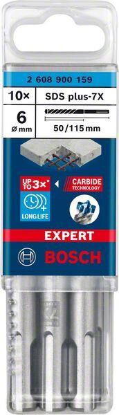 Bosch Expert 6x115 mm 10’lu Yeni Sds Plus-7X Matkap Ucu 2608900159