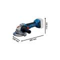 Bosch GWS 18V-8 Akülü Avuç Taşlama Makinesi (1 x 5.0 Ah) - 06019N9023