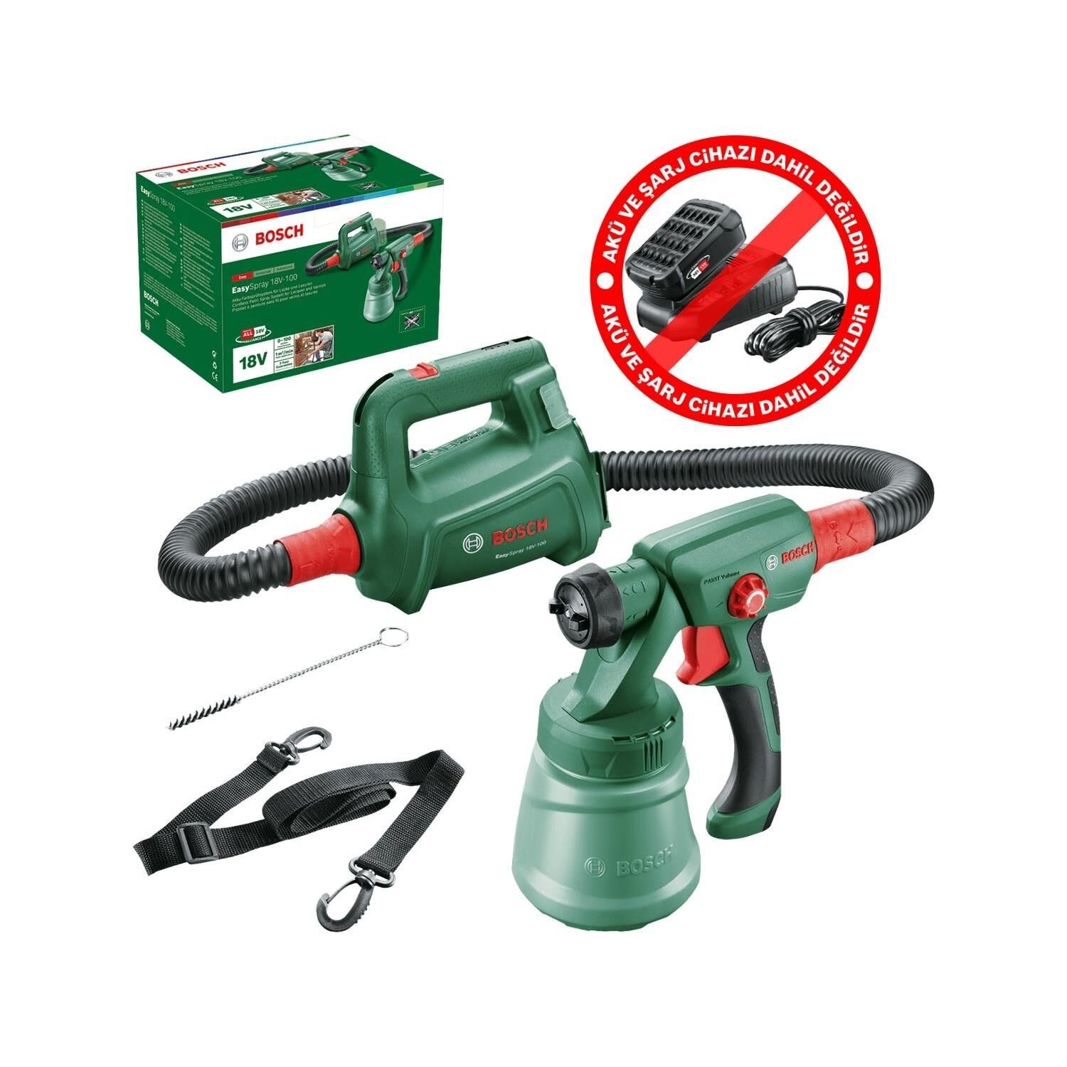 Bosch EasySpray 18V-100 Akülü Boya Püskürtme Sistemi (Solo/Aküsüz) - 0603208000