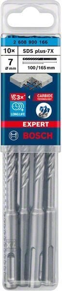 Bosch Expert SDS Plus-7X Beton Matkap Ucu (7 x 100 x 165 mm - 10'lu Paket) - 2608900166