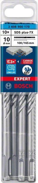 Bosch Expert SDS Plus-7X Matkap Ucu (10 x 165 mm, 10'lu Paket) - 2608900170