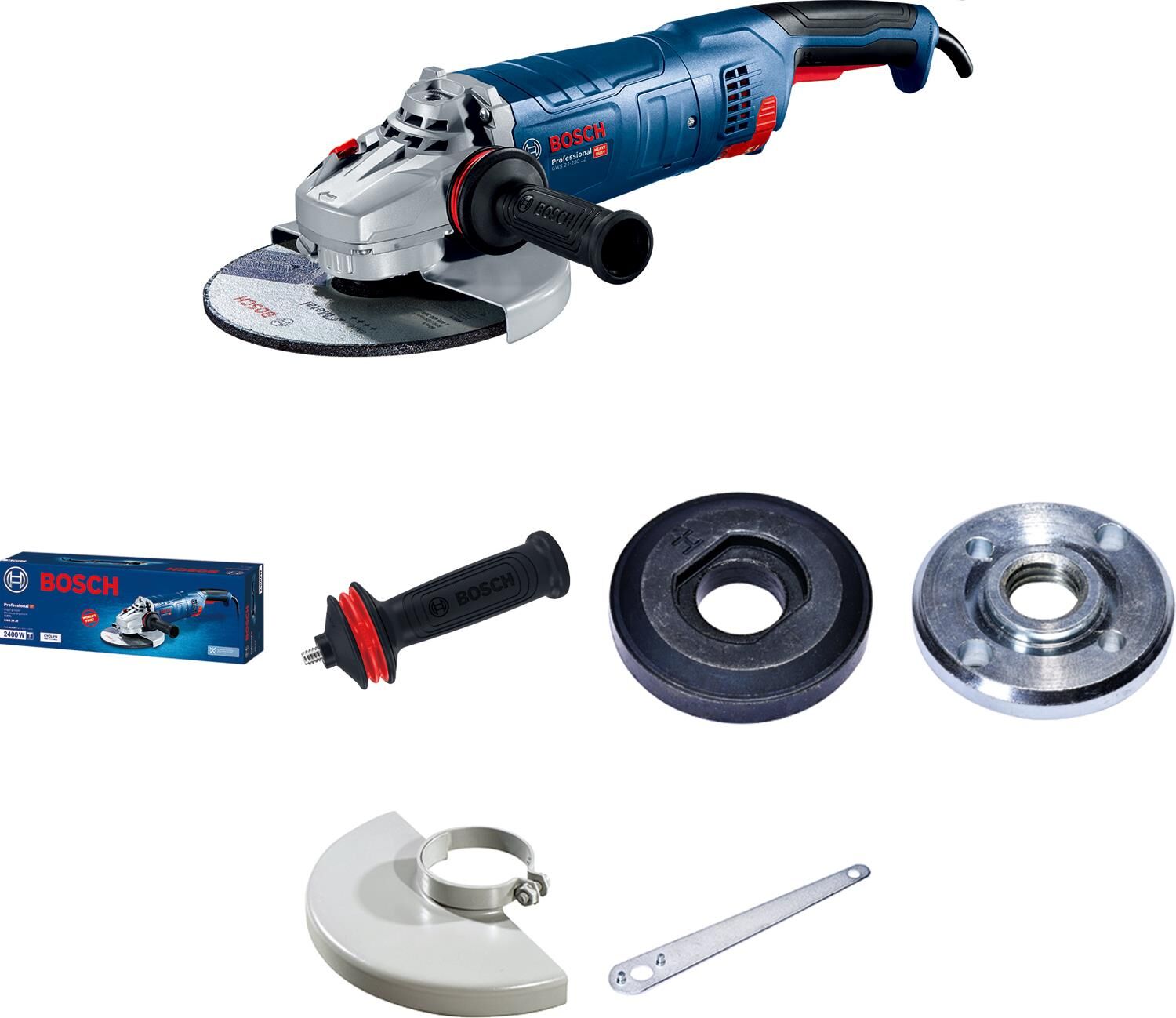 Bosch GWS 24-180 JZ Büyük Avuç Taşlama Makinesi (2400 W / 180 mm) - 06018C2301
