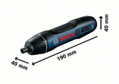 Bosch GO Akülü Vidalama Makinesi (3.6V - 5/2.5 Nm Tork - Akıllı Durdurma Fren Sistemi - Push & Go Çalıştırma - Karton Kutu) - 06019H2100