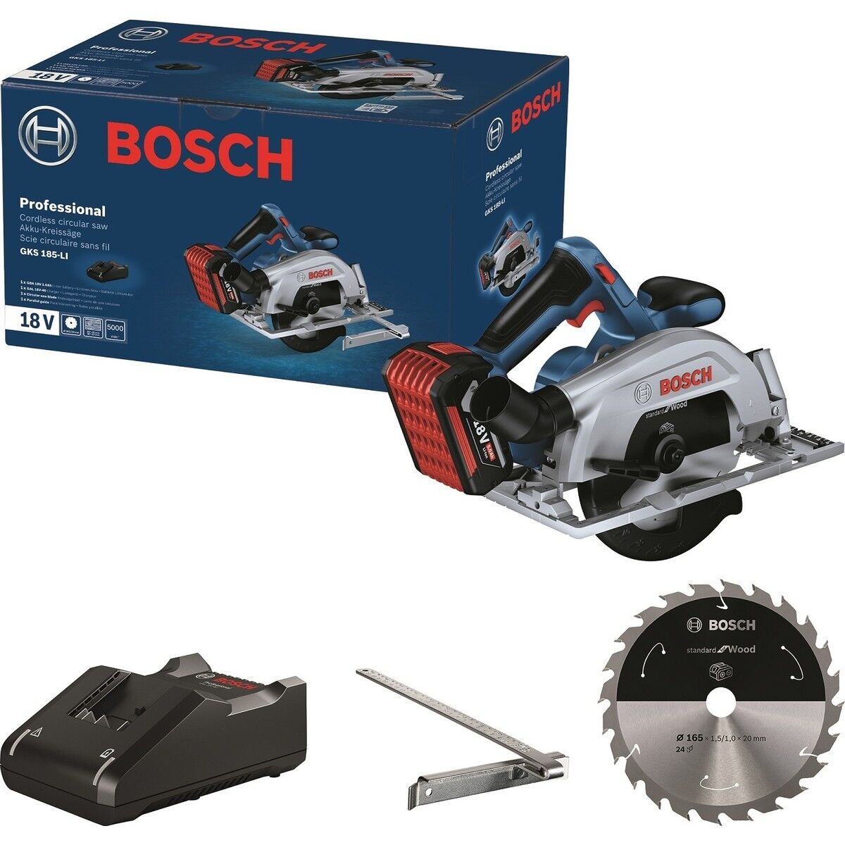 Bosch GKS 185-LI Akülü Daire Testere (1x5.0Ah) - 06016C1223-SET