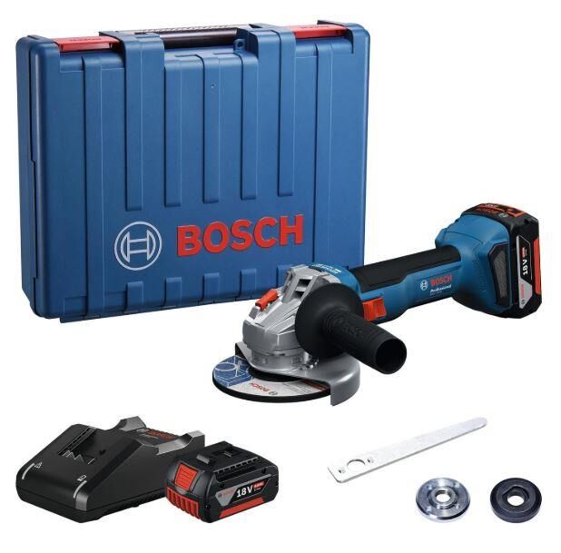 Bosch GWS 180-LI Akülü Avuç Taşlama Makinesi (2 x 5.0 Ah / GAL 18V-40) - 06019H9020-SET