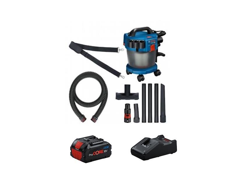 Bosch GAS 18V-10 L Akülü Islak ve Kuru Elektrikli Süpürge (1 x 5.5 Ah ProCore Akü + Şarj Cihazı Dahil) - 06019C6302-SET