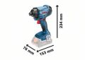 Bosch GDR 180-LI Akülü Darbeli Somun Sıkma Makinesi (18V - 160 Nm Maksimum Tork - 0-2800 Devir/Dakika - Değişebilir Kömür Fırçası - Solo/Aküsüz) - 06019G5124