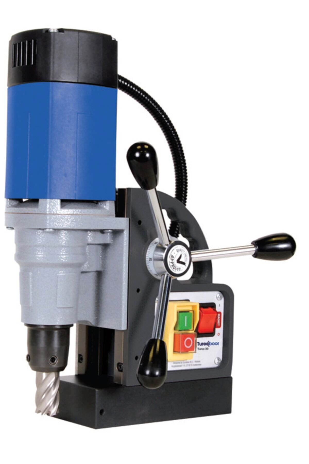 Turcoboor 30 Manyetik Matkap Makinesi (900W - 30 mm Maksimum Delme Çapı - 450 Devir/Dakika - 12.000 N Mıknatıs Tutma Kuvveti)
