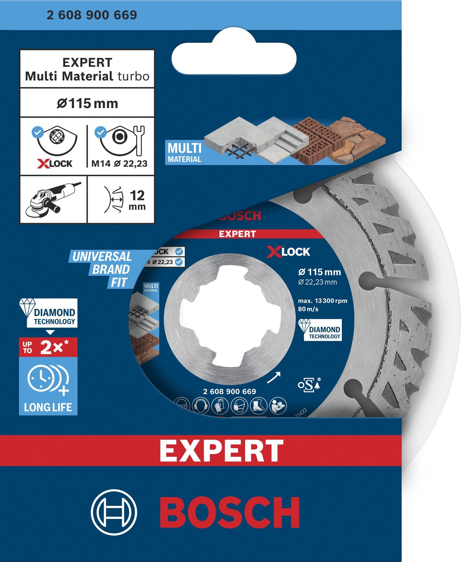 Bosch Expert 115 mm X-Lock Genel Amaçlı Elmas Kesme Diski 2608900669 2 608 900 669