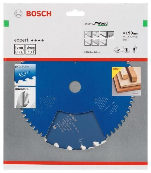 Bosch Ahşap Kesme Daire Testere Bıçağı 190x30 mm 24 Diş 2608644047
