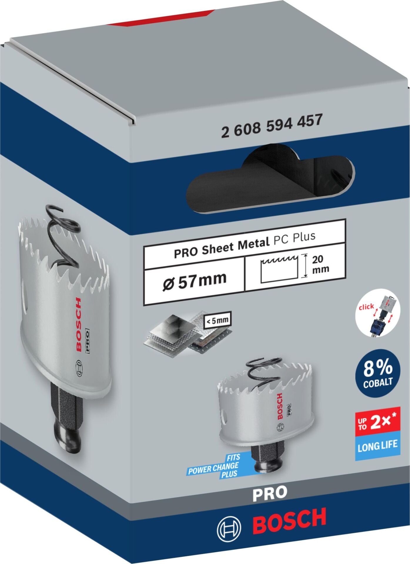 Bosch Expert Tough Material Delik Açma Pançı (57 mm - Karbür Teknolojisi) - 2608594457