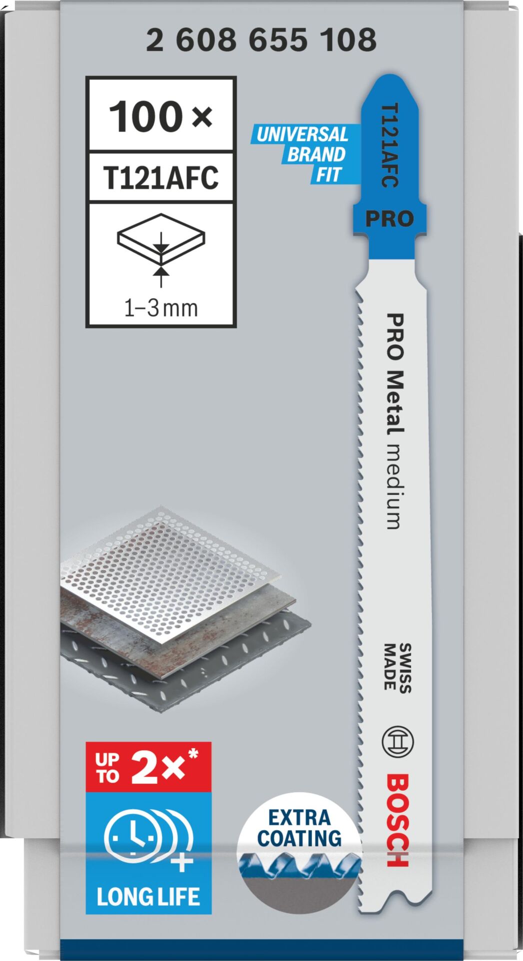 Bosch Pro T121 AFC 100lü 1-3 mm Metal Dekupaj Ucu 2608655108