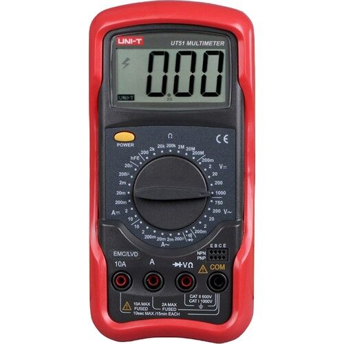 Uni-T UT51 Dijital Multimetre (10A AC/DC - Süreklilik ve Diyot Testi) - UT51