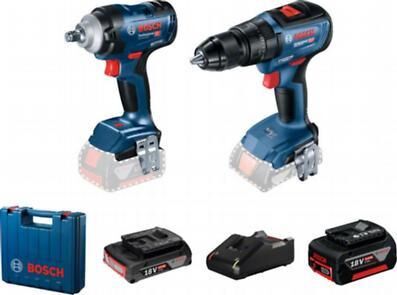 Bosch GDS 18V-400 + GSB 18V-50 İkili Set (18V - 1x2.0 Ah ve 1x5.0 Ah Akülü - Kömürsüz Motor - Taşıma Çantalı) - 06019K0003
