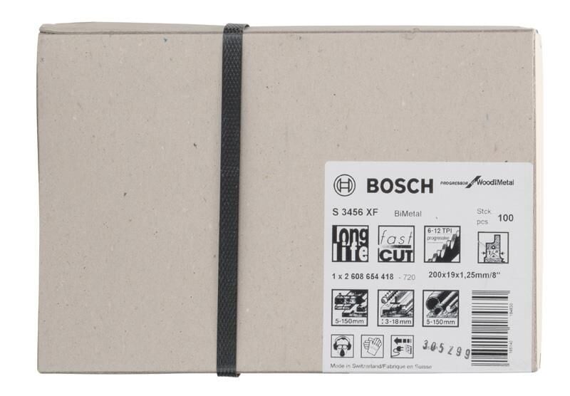 Bosch S 3456 XF 150mm 100lü Progressor Ahşap-Metal Panter Testere 2608654418