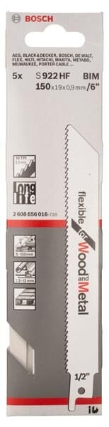 Flexible For Wood-Metal Panter Testere S922HF 5li