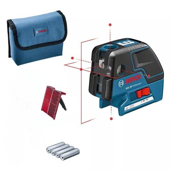 Bosch GCL 25 Kombi Lazer (5 Nokta ve Çapraz Çizgi) - 0601066B01-SET